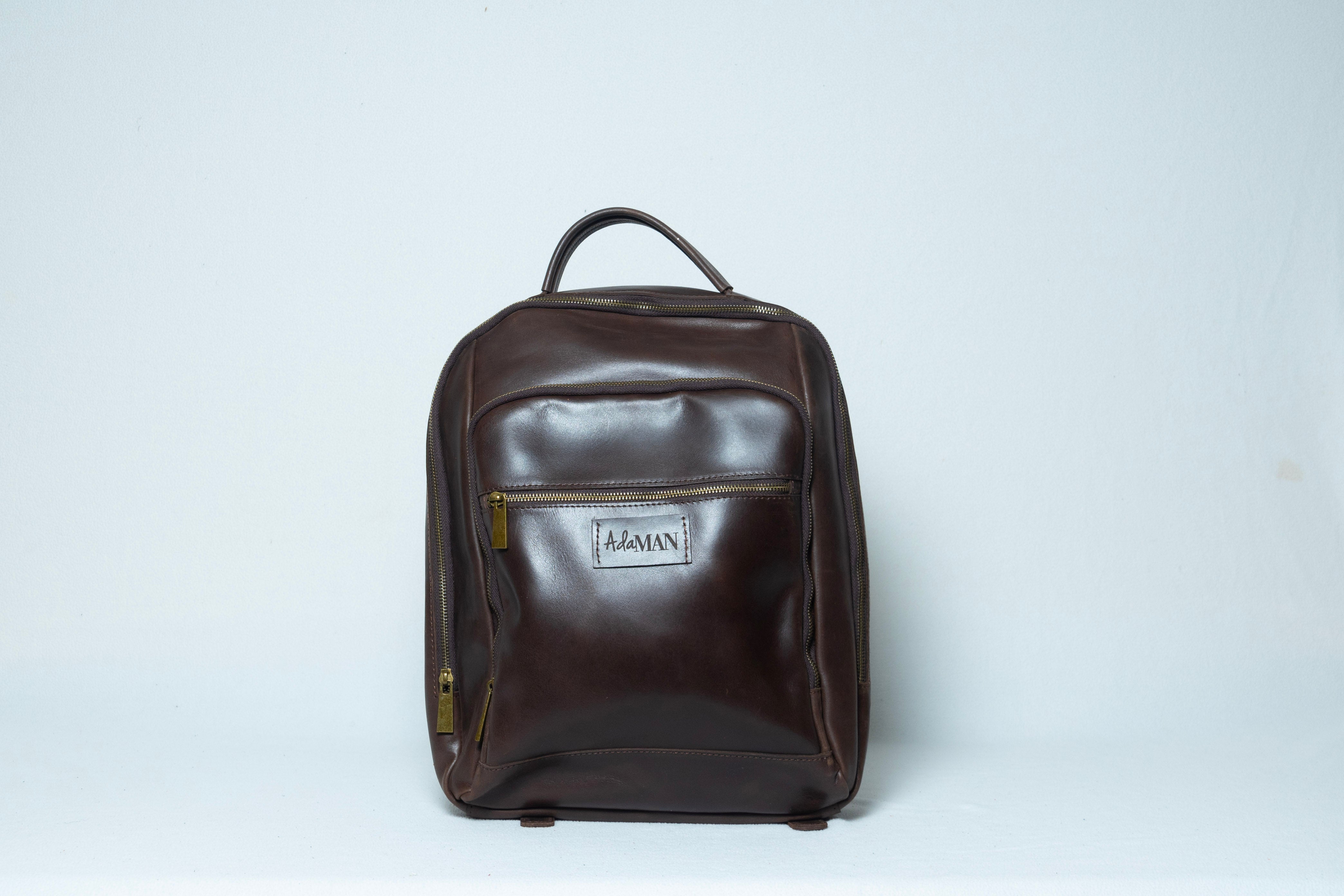 AdaMan Leather  Double Backpack