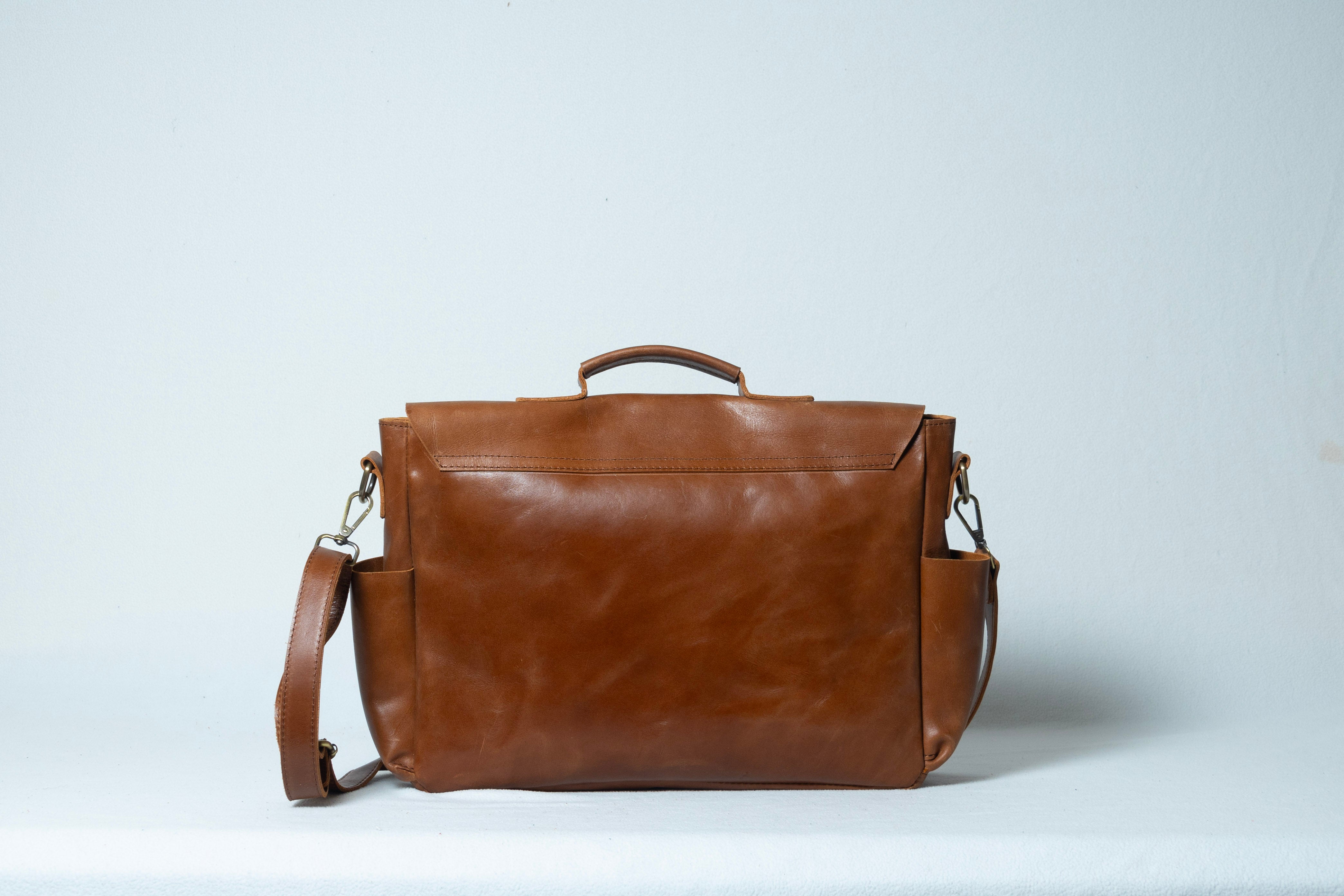 Men Work Industrial Leather Tote